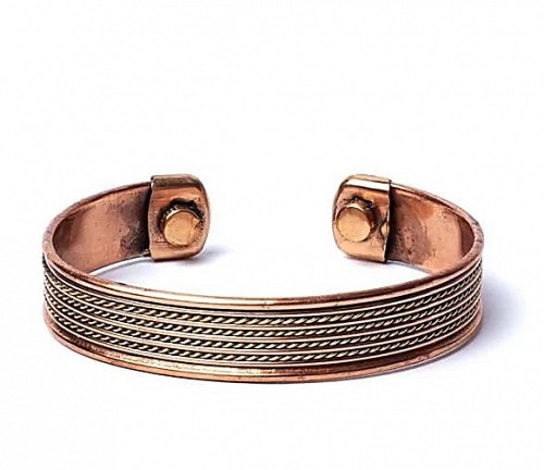 Magnetic Copper Braclet with Braiding