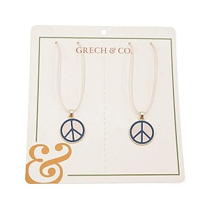 Grech & Co Enamel Children Necklace 2 pieces - Peace Sign