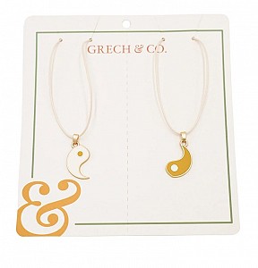 Grech & Co Enamel Children Necklace 2 pieces - Ying Yang