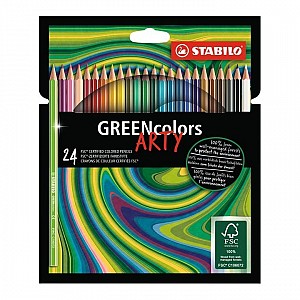 Stabilo 24 Krāsu Krāsainie Zīmuļi GreenColors ARTY