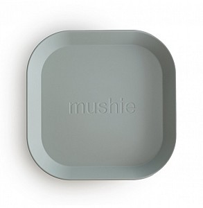 Mushie Dinner Plate Square Set of 2 (Sage)